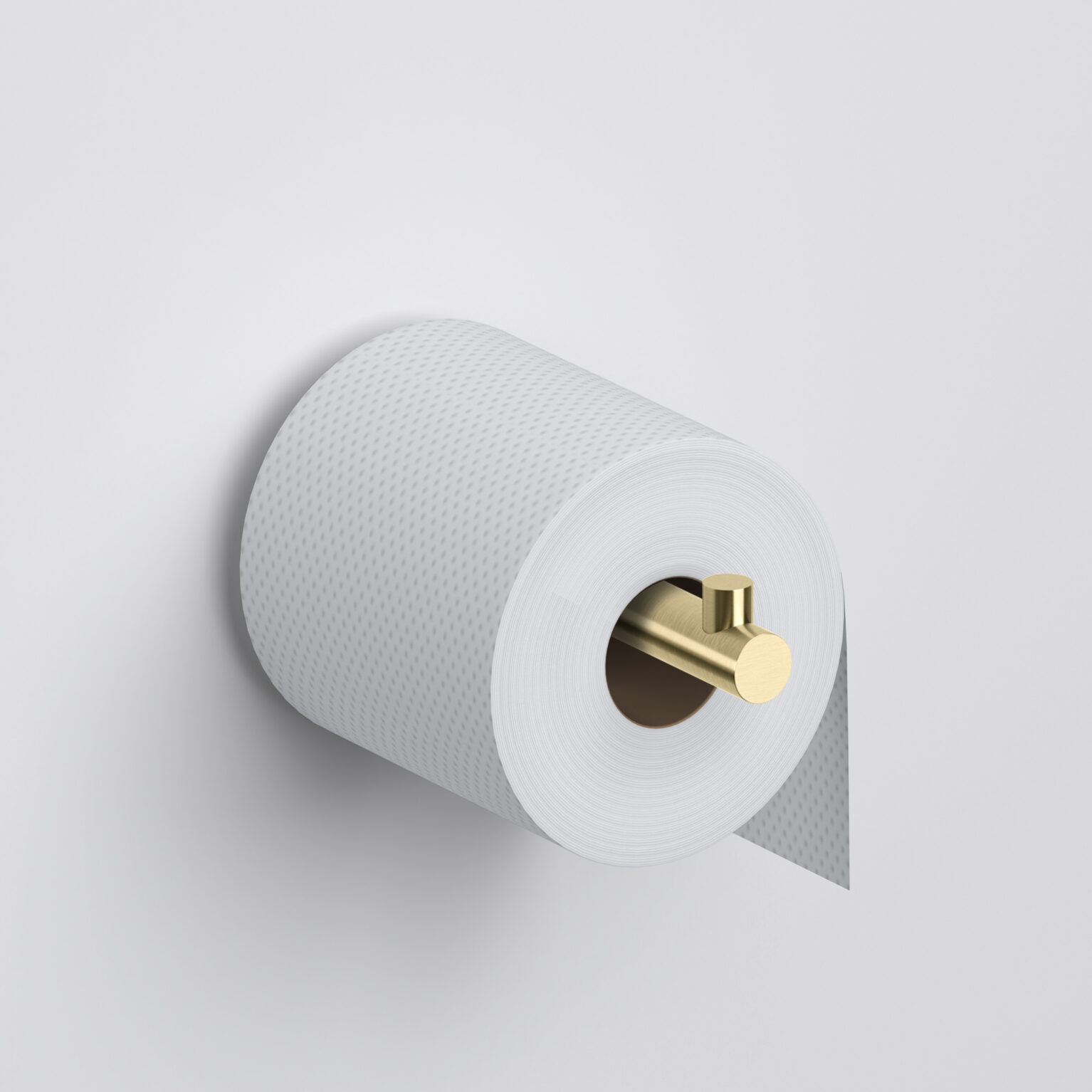 Clou Kaldur toiletrolhouder recht goud geborsteld