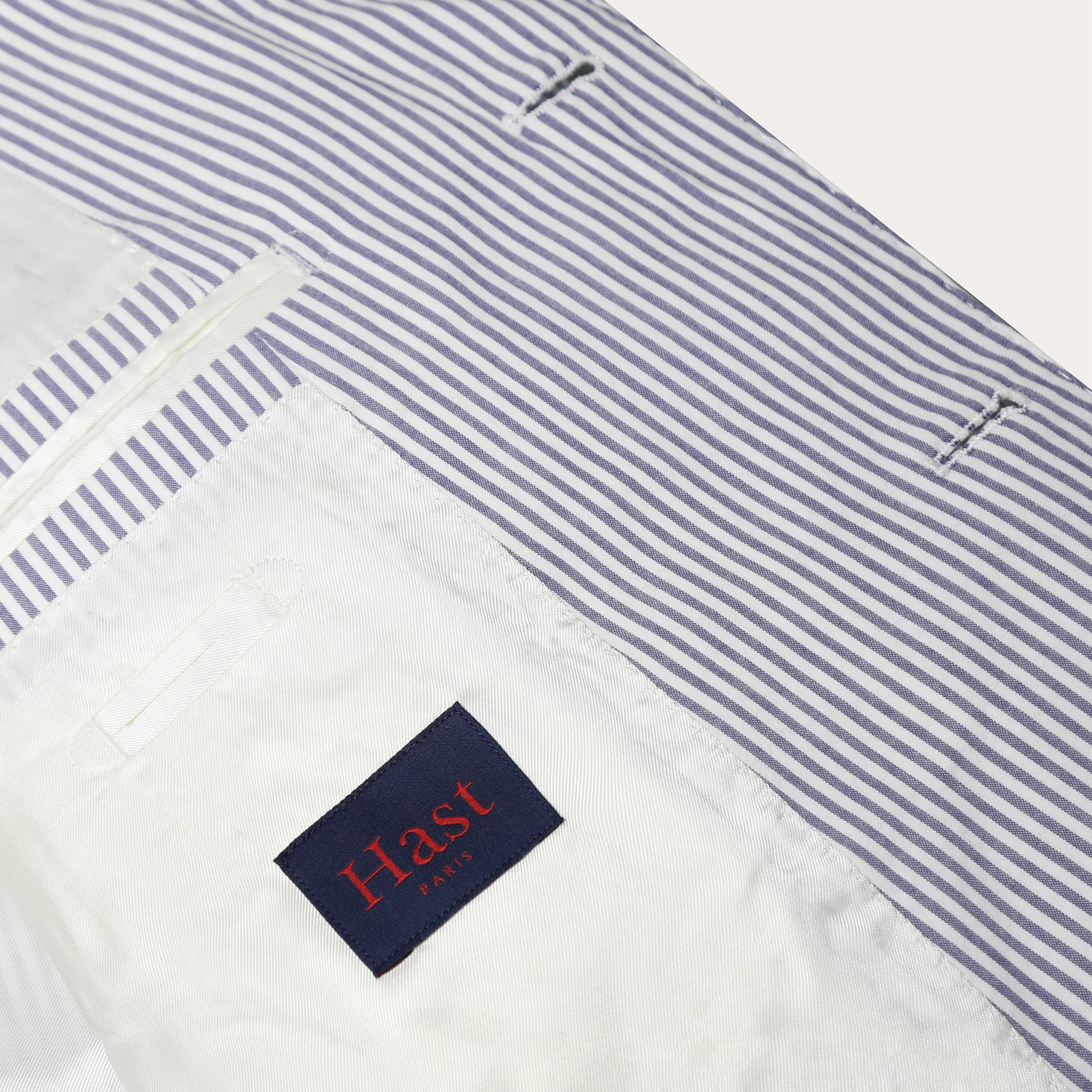 Blue striped seersucker jacket