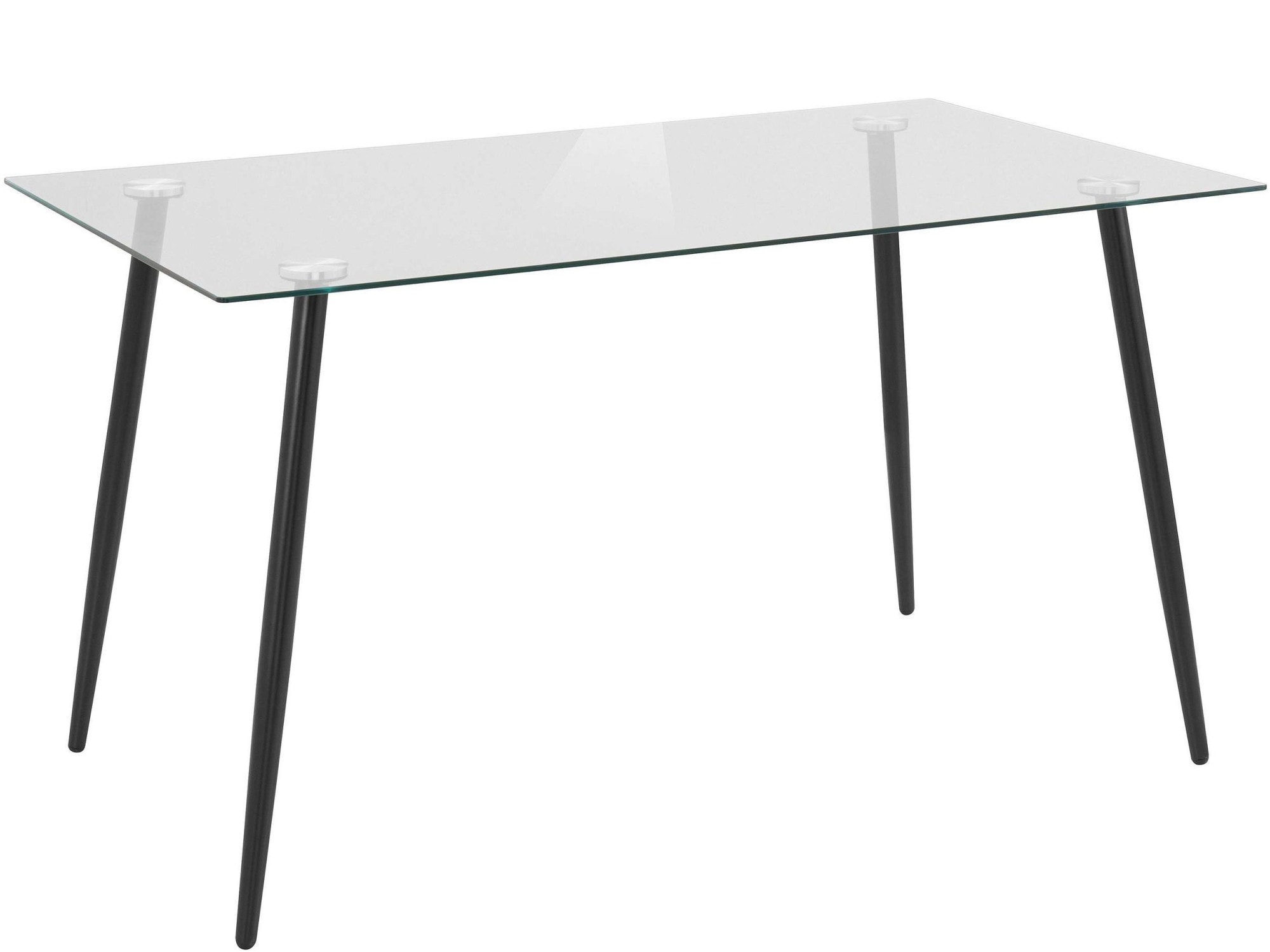 INOSIGN Essgruppe »Danny-Miller« Set, Set 140 cm, 5 Stk. tlg. Glastisch 140x80 cm mit 4 Stühlen (Cord), Gestell aus Metall