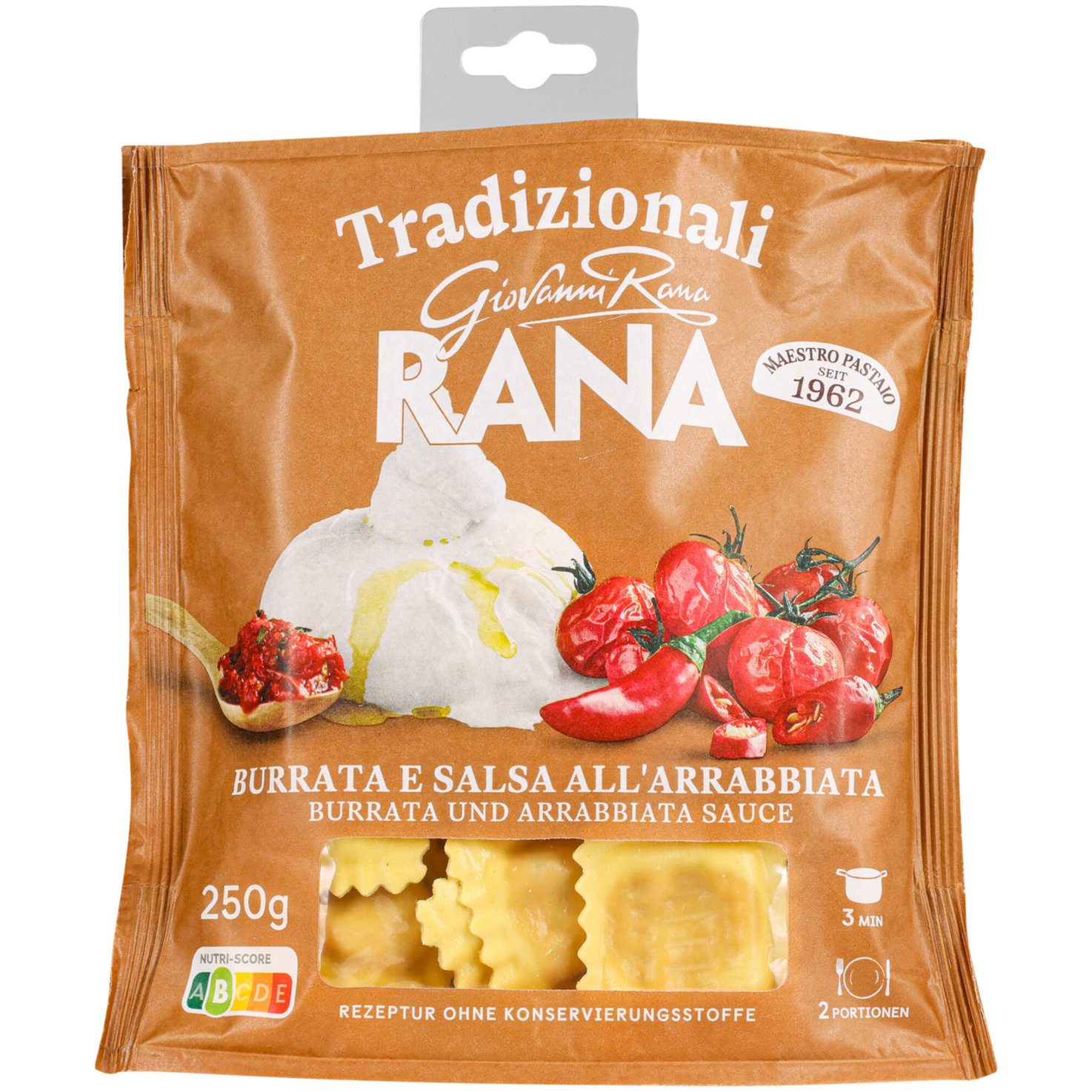 Rana Ravioli Burrata und Arrabbiata Sauce