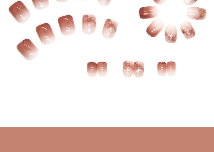 Klandail - Glitter Gradient Roze Press On Nails