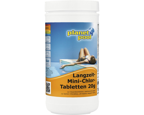 Planet Pool mini-chloortabletten voor langdurig gebruik, 20 g/stuk, 1 kg