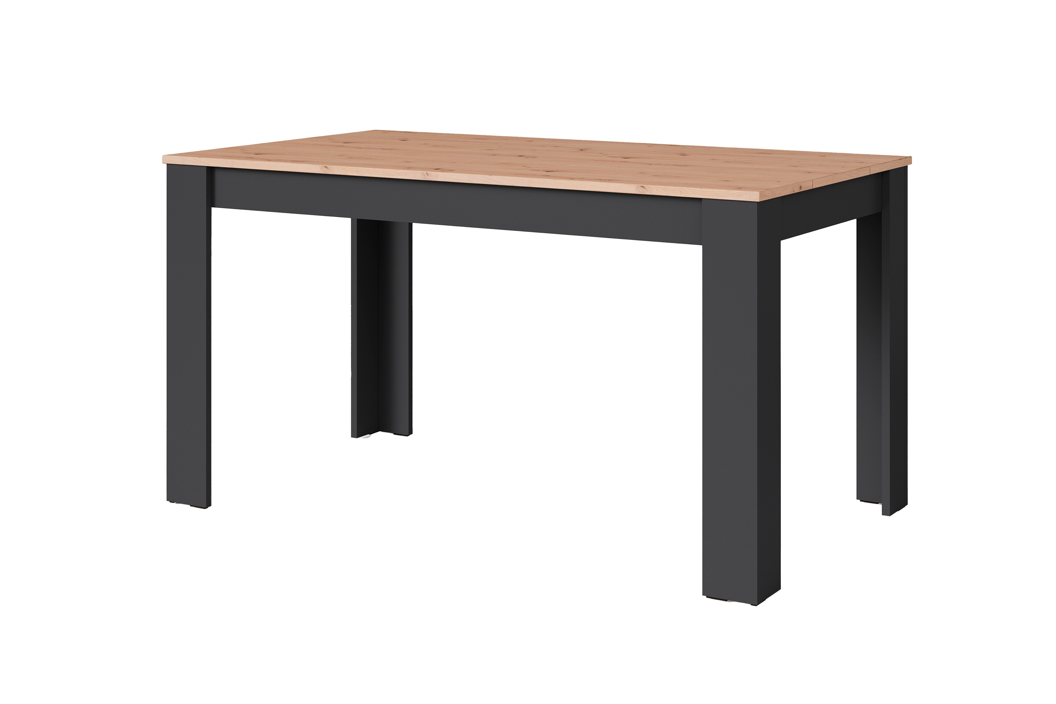 byLIVING Esstisch NORI, Breite 120 cm, anthrazit/Artisan Eiche (Eiche-Optik)