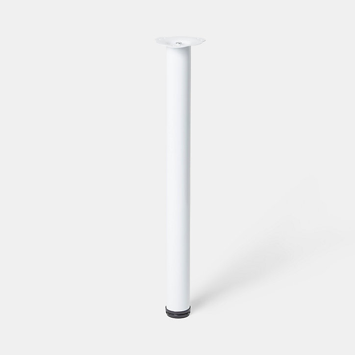 Pied de plan de travail GoodHome Nantua H. 87.5 cm / 91 cm x ø 6 cm blanc, 1 pièce