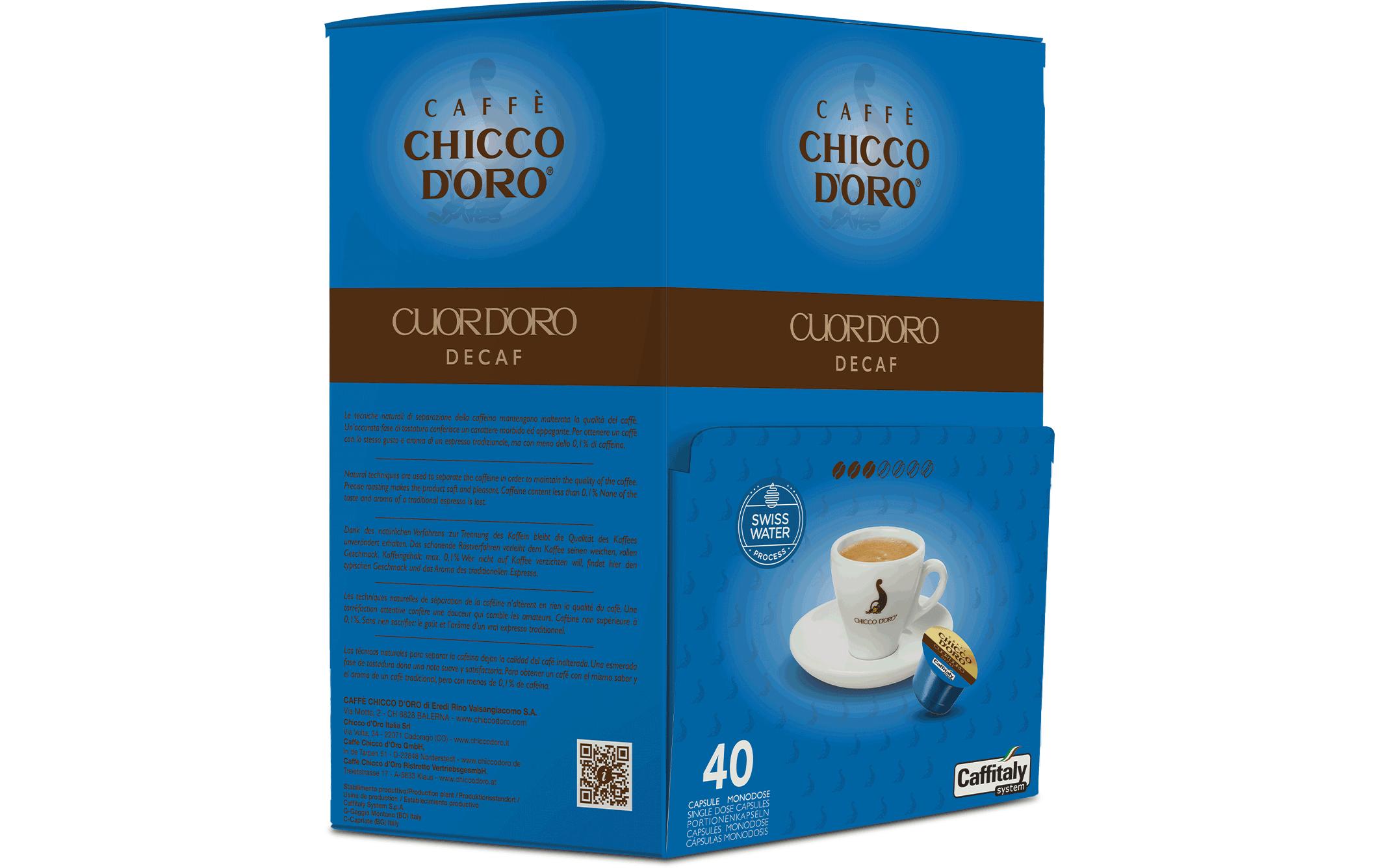 Kaffeekapseln Caffitaly System Cuor d'Oro decaf 40 StückKaffeegenuss mit dem Caffitaly System