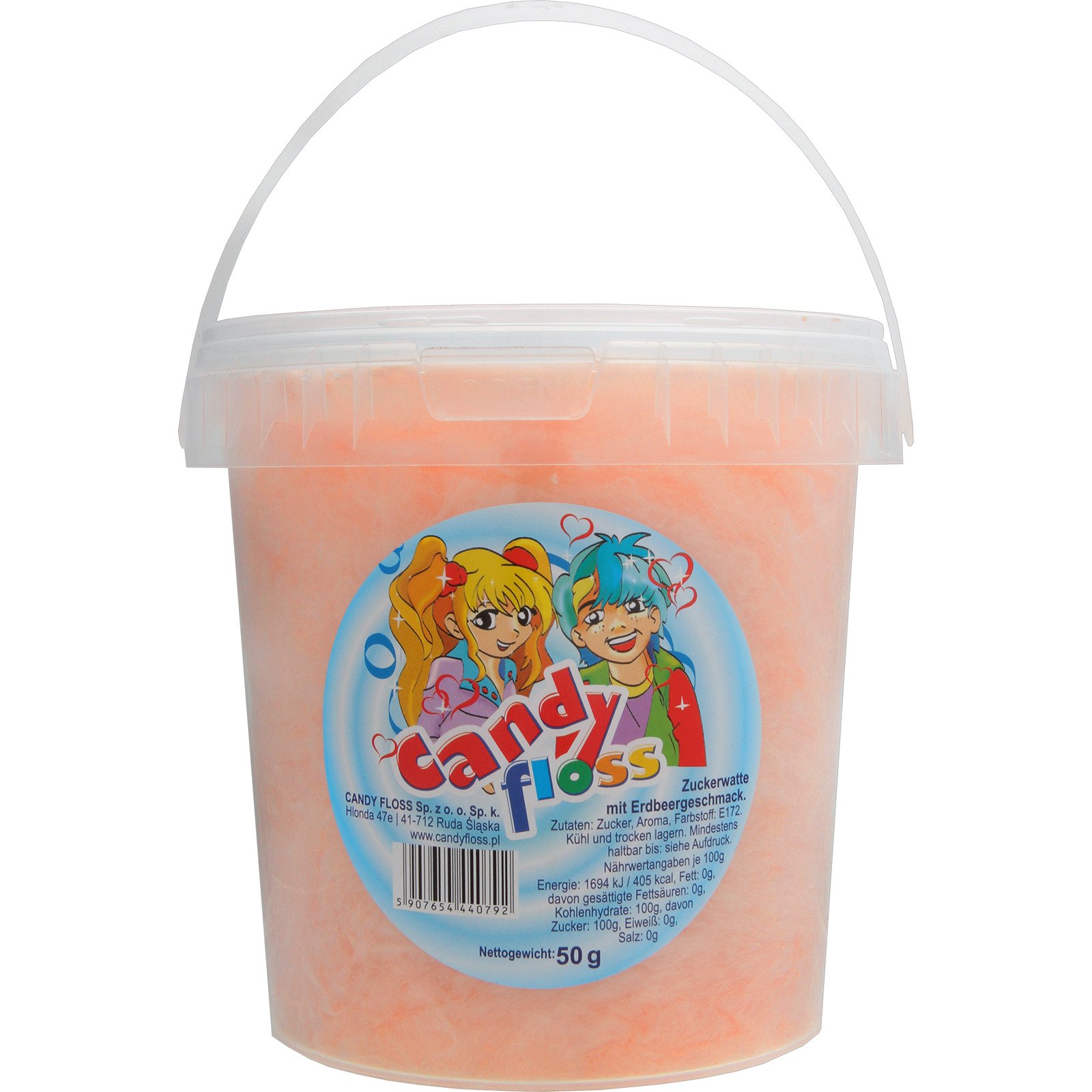 Candy Floss Zuckerwatte mit Erdbeergeschmack 50 g