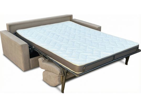 CITY - Canapé lit Gaston 3 pl. grege L189 matelas 140x190 H14cm
