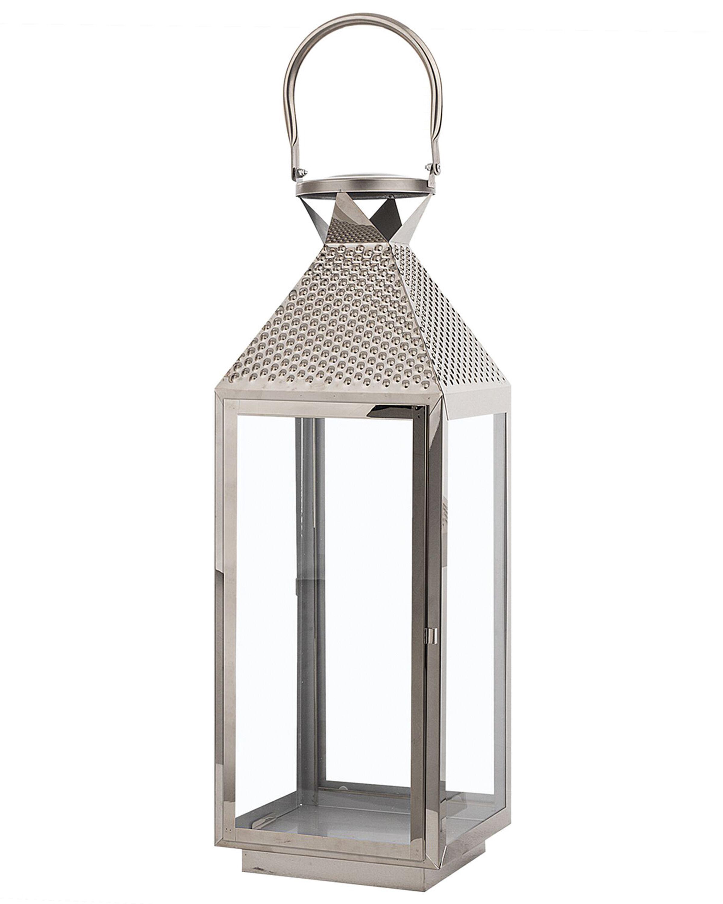 Lantaarn BALI Roestvrij staal 55 cm Zilver