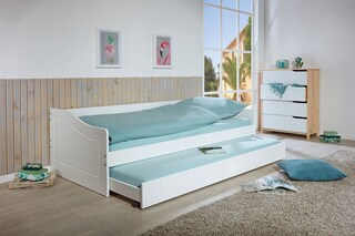 Stauraum-/Funktionsbett LORENZ 90 x 200 cm weiß