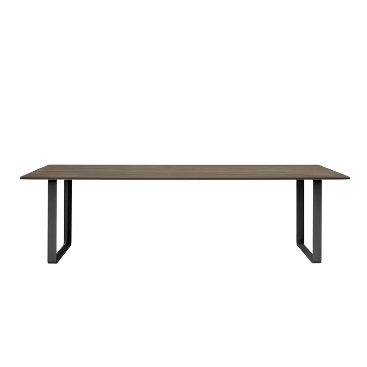 Muuto - 70/70 Esstisch, 255 x 108 cm, Eiche geräuchert / schwarz