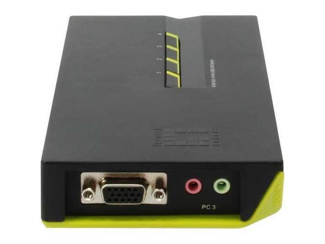LevelOne KVM Switch KVM-0421 4-Port-Kabel-KVM-Switch