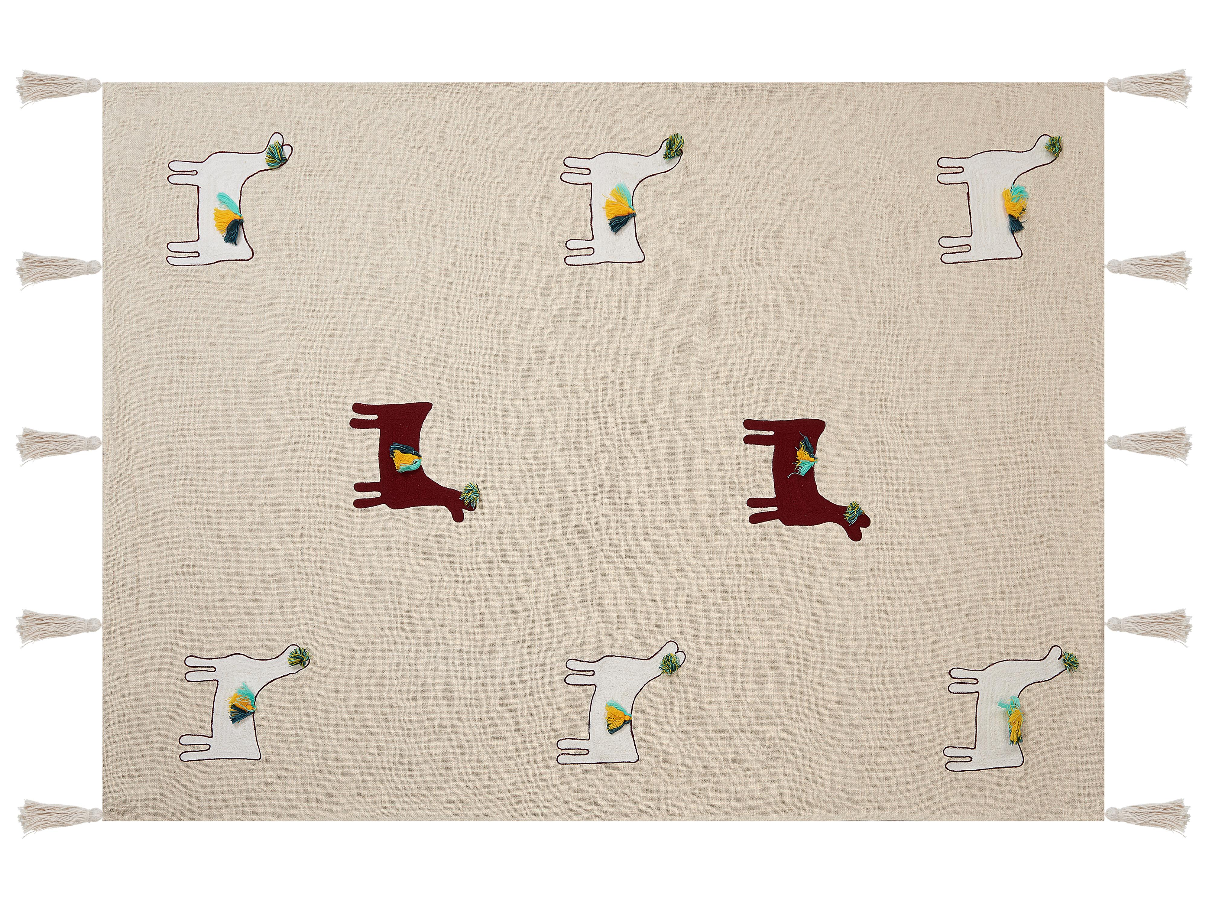 Plaid DEOGHAR Katoen 130 x 180 cm Beige