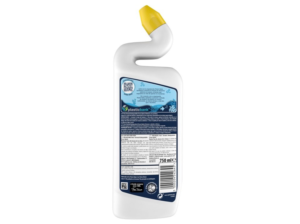 GEL SANITÁRIO PATO BIODEGRADÁVEL OCEAN 750ML