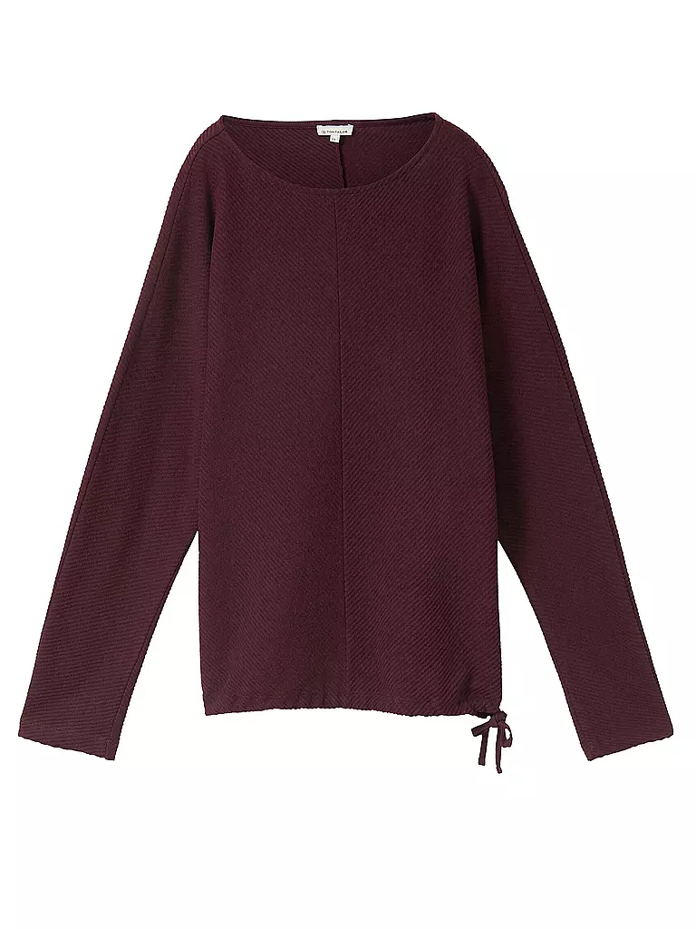 TOM TAILOR Langarmshirt dunkelrot