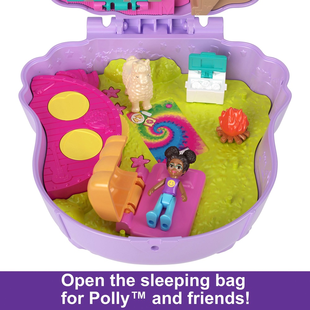 Polly Pocket Camp Abenteuer Lama Kompaktes Spielset