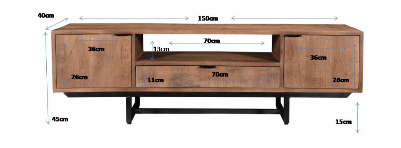 Tv meubel Dez 150 cm