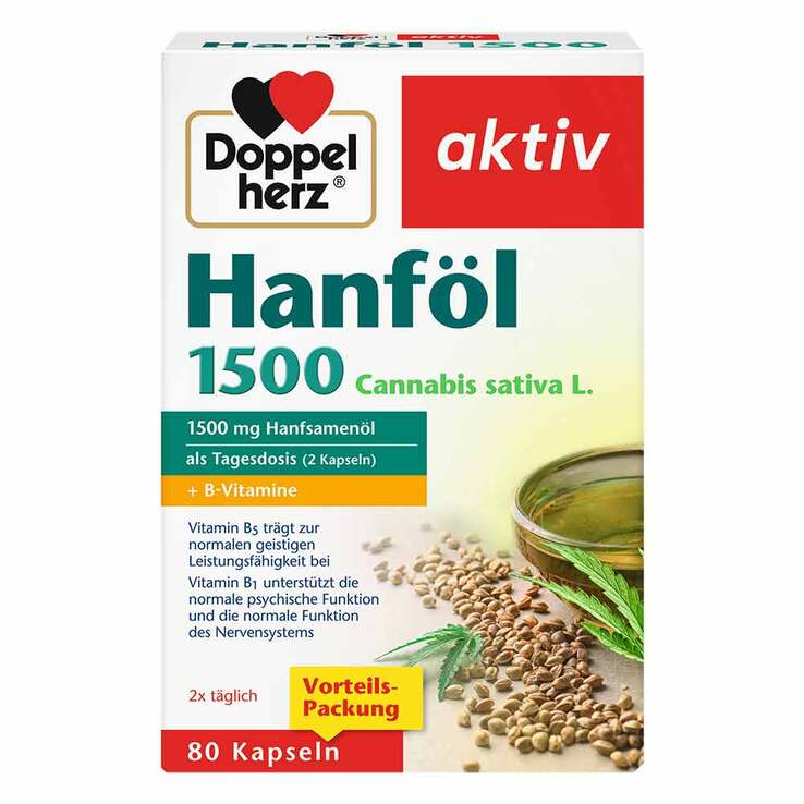 Doppelherz Hanföl Kapseln, 80 St