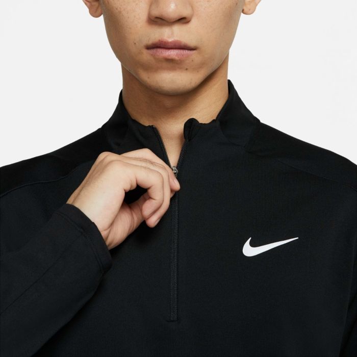 Nike Herre T-shirts Dri-FIT Half Zipp Long Sleeve Sort
