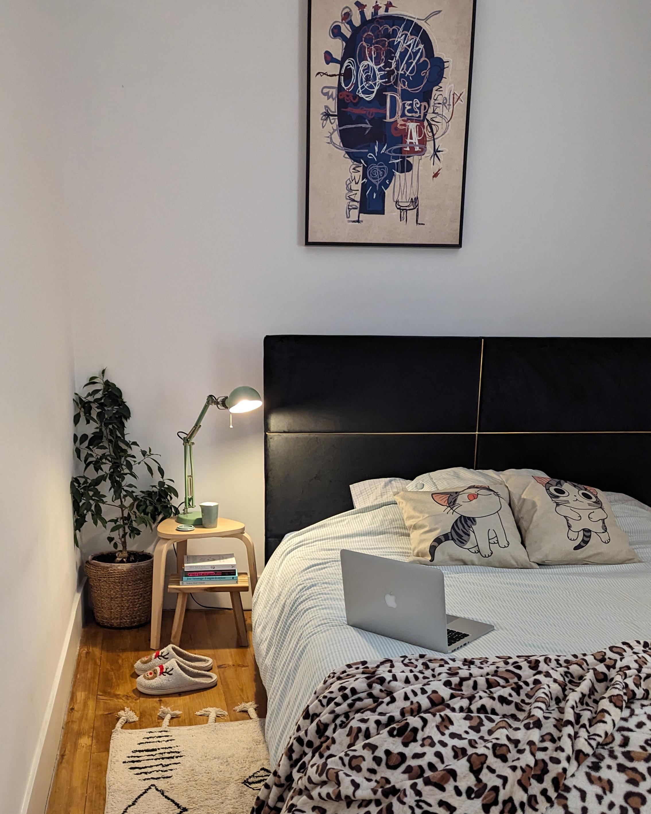 Canvas TREPPIO Abstract motief 63 x 99 cm Blauw