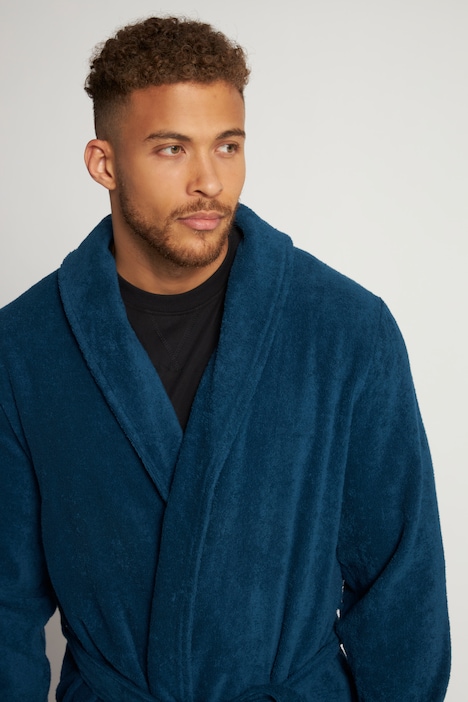 Bademantel, Homewear, Schalkragen, Frottee, bis 8XL