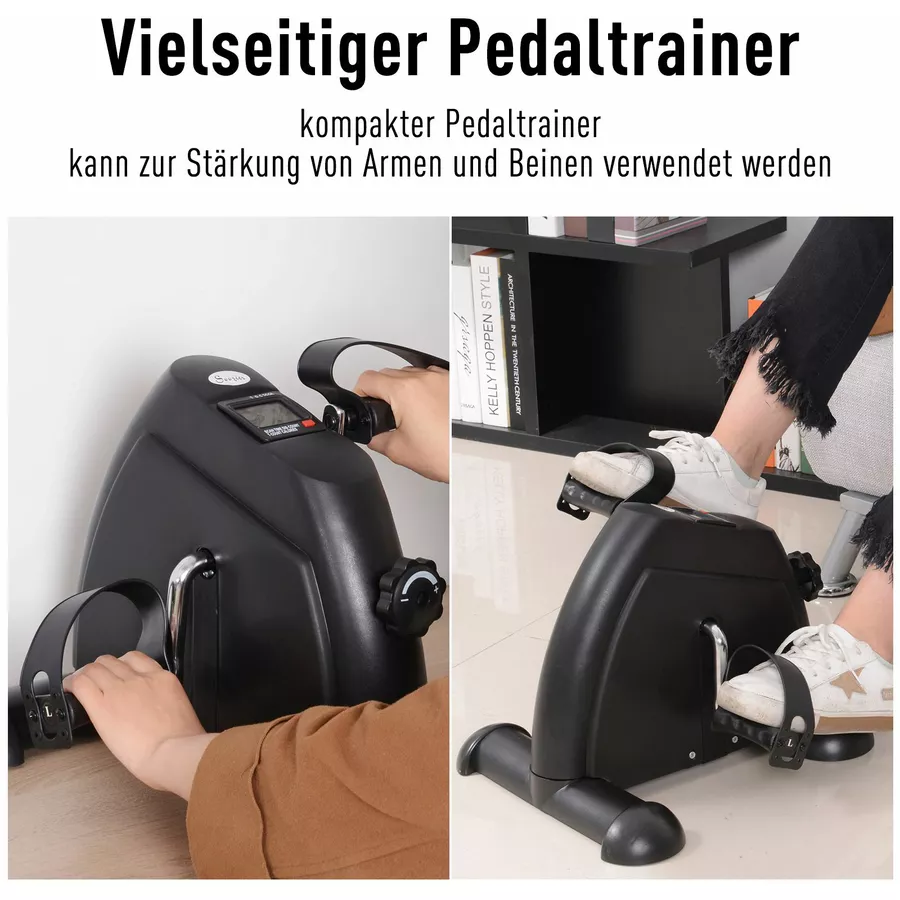 HOMCOM Pedaltrainer mit LCD-Display schwarz