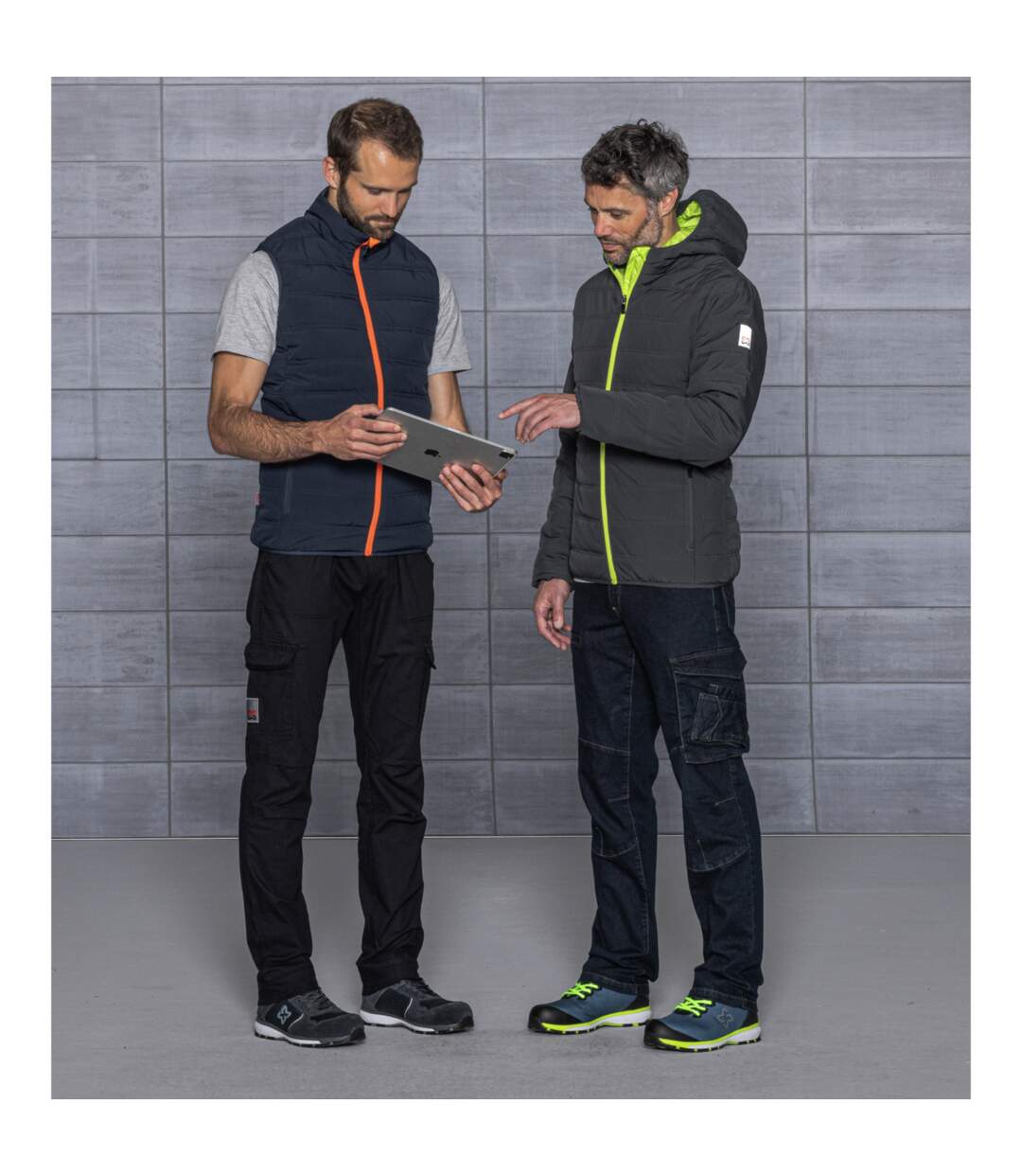 Blouson de travail Matelassé Moon Anthracite/Lime