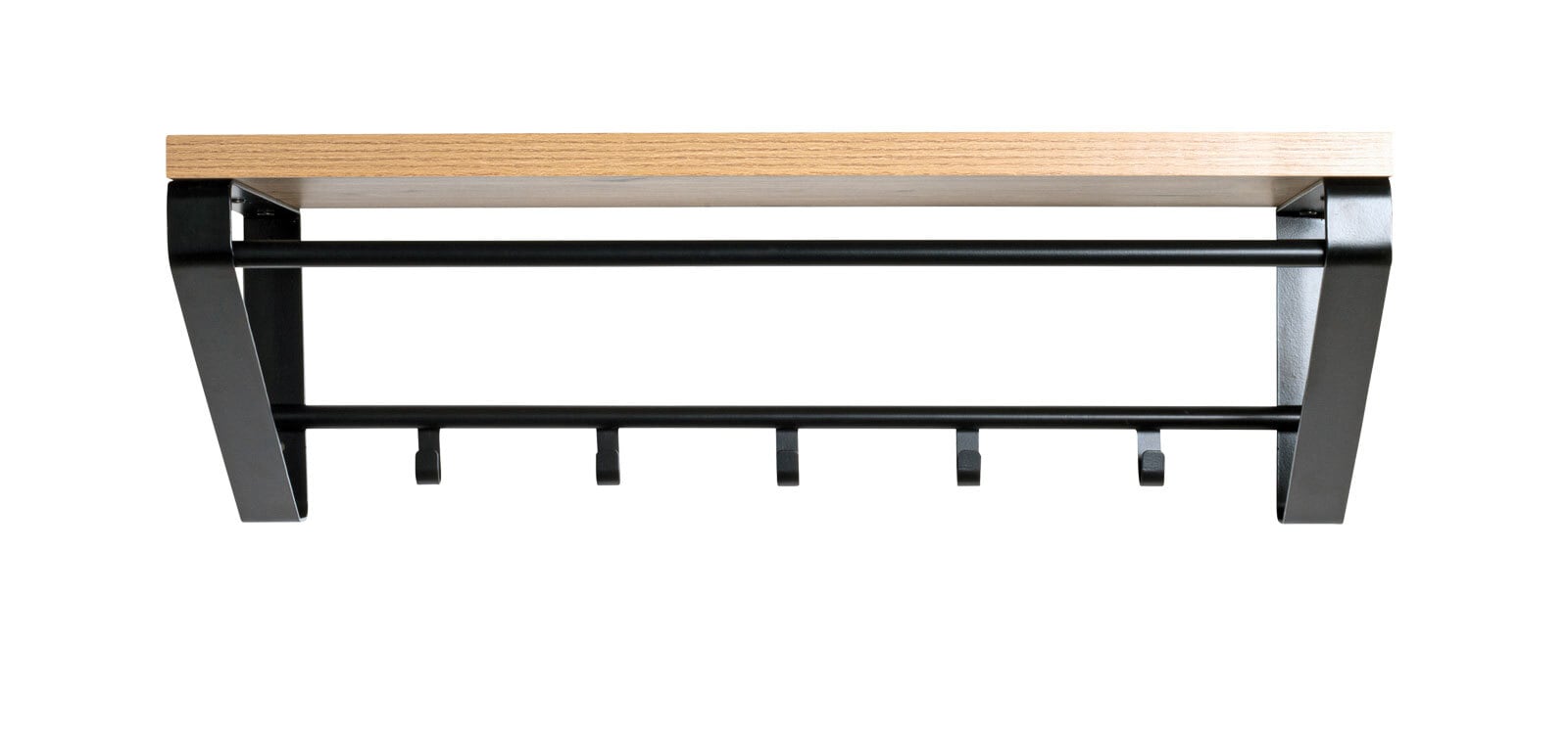 Wandgarderobe 70 x 23 cm Schwarz/ Eiche