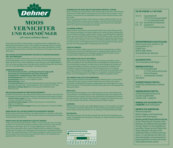 Dehner Moosvernichter und Rasendünger
