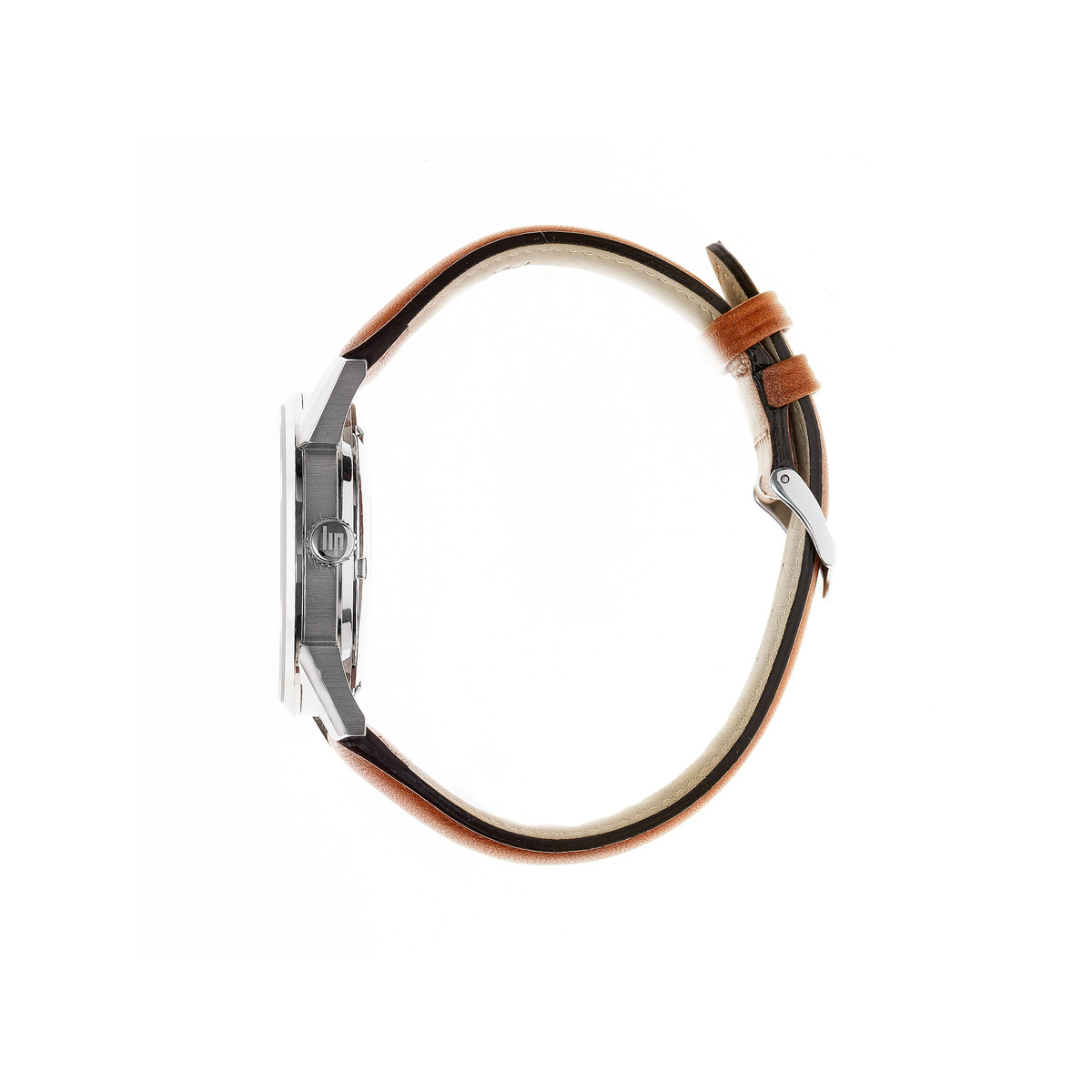 Montre Lip homme automatique acier cuir marron