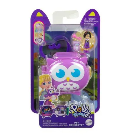 Mattel Polly Pocket Steckspaß Tiere Mini-Schatullen, 1 Stück, 8-fach sortiert