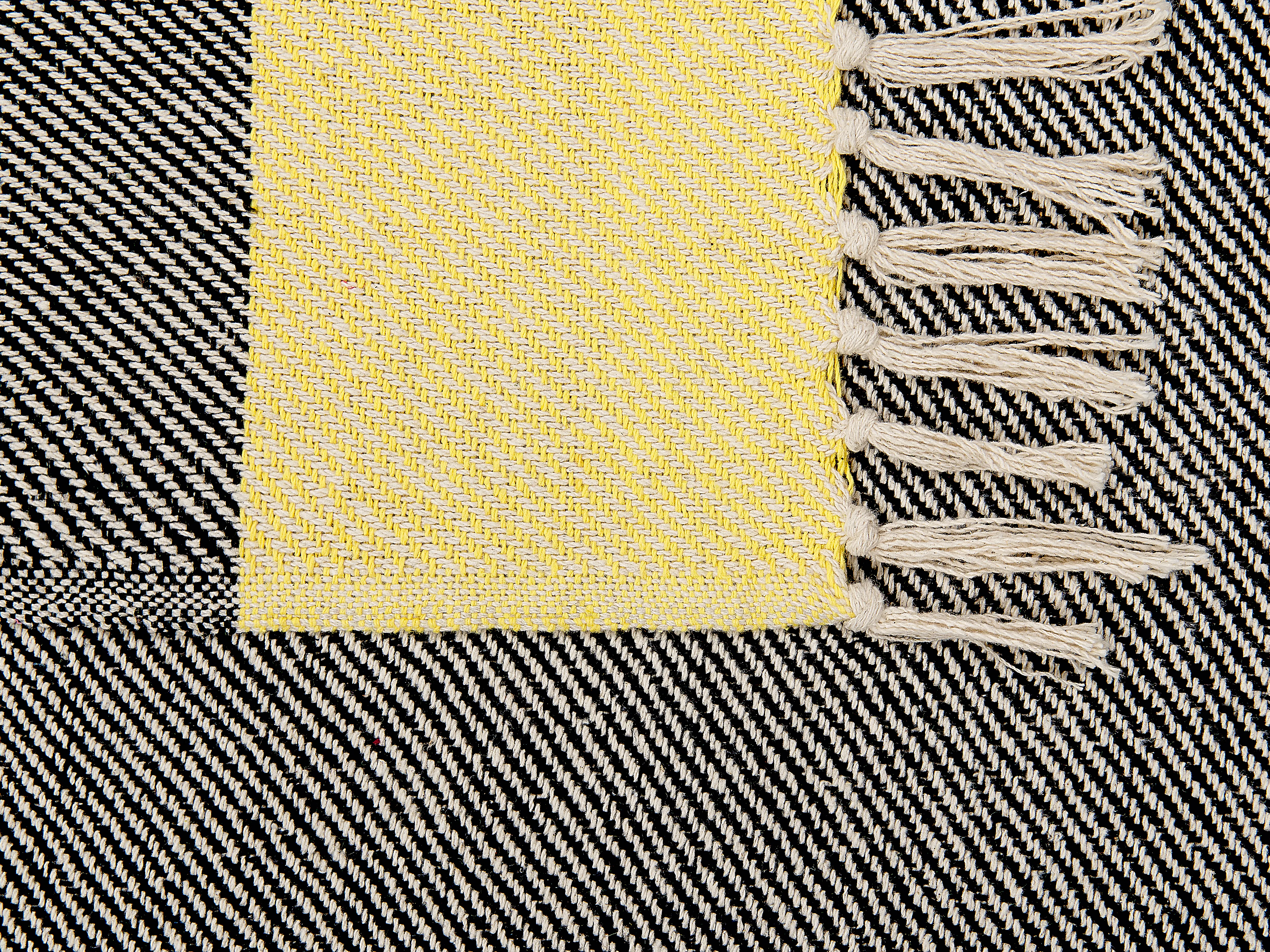 Plaid LAPU Katoen 125 x 150 cm Mosterdgeel