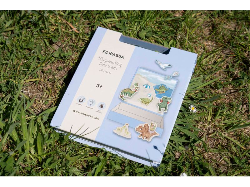 Filibabba Magnetspiel Dino Beach Kreatives Spielzeug für kleine Entdecker