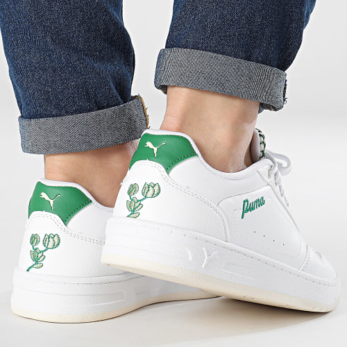 Baskets Femme Court Classy Blossom 395092 Puma White Archive Green