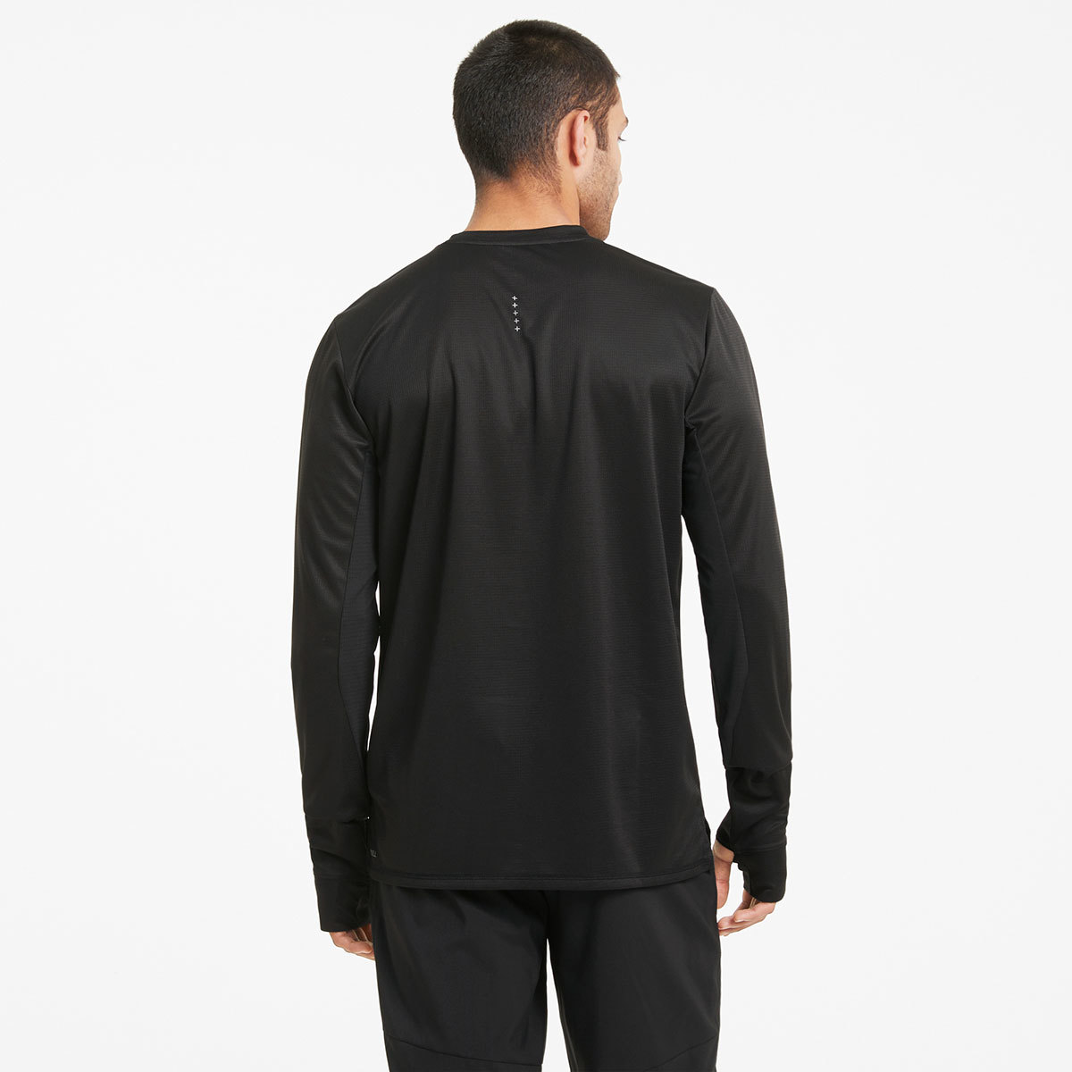 PUMA Run Favorite Hardloopshirt Lange Mouwen Zwart/Zilver Heren