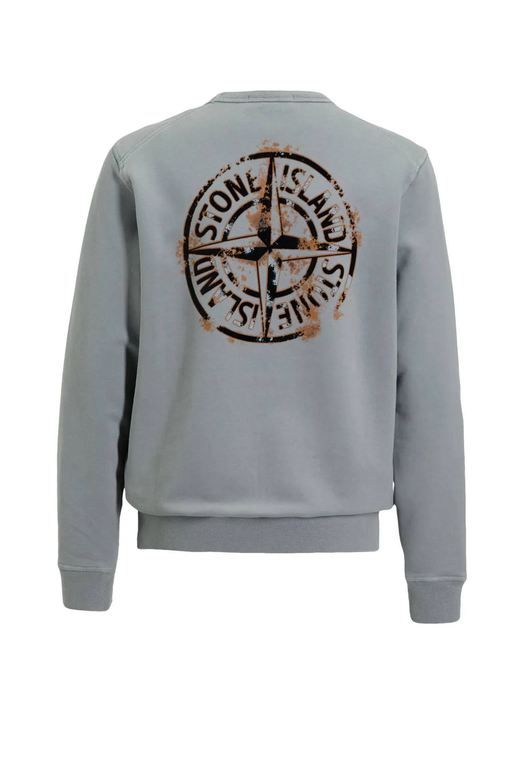 Stone Island sweater met backprint grijs