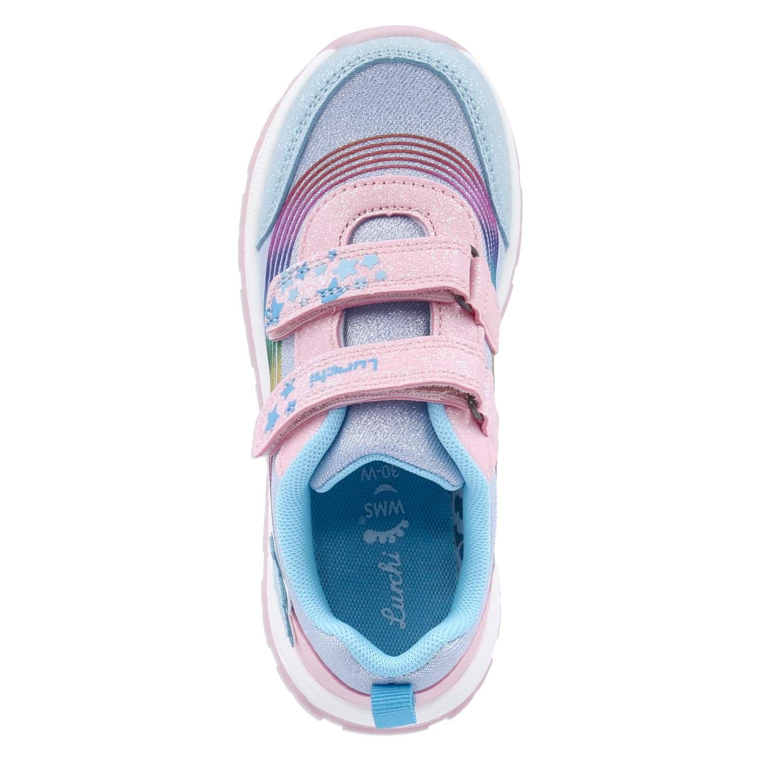 Lurchi Klettschuhe - ltblue-rose glitter