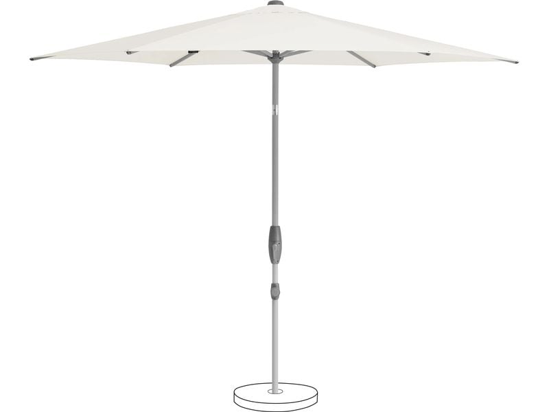 Suncomfort by Glatz Sonnenschirm Shell Turn 300 cm, Sand Wh Sonnenschirm