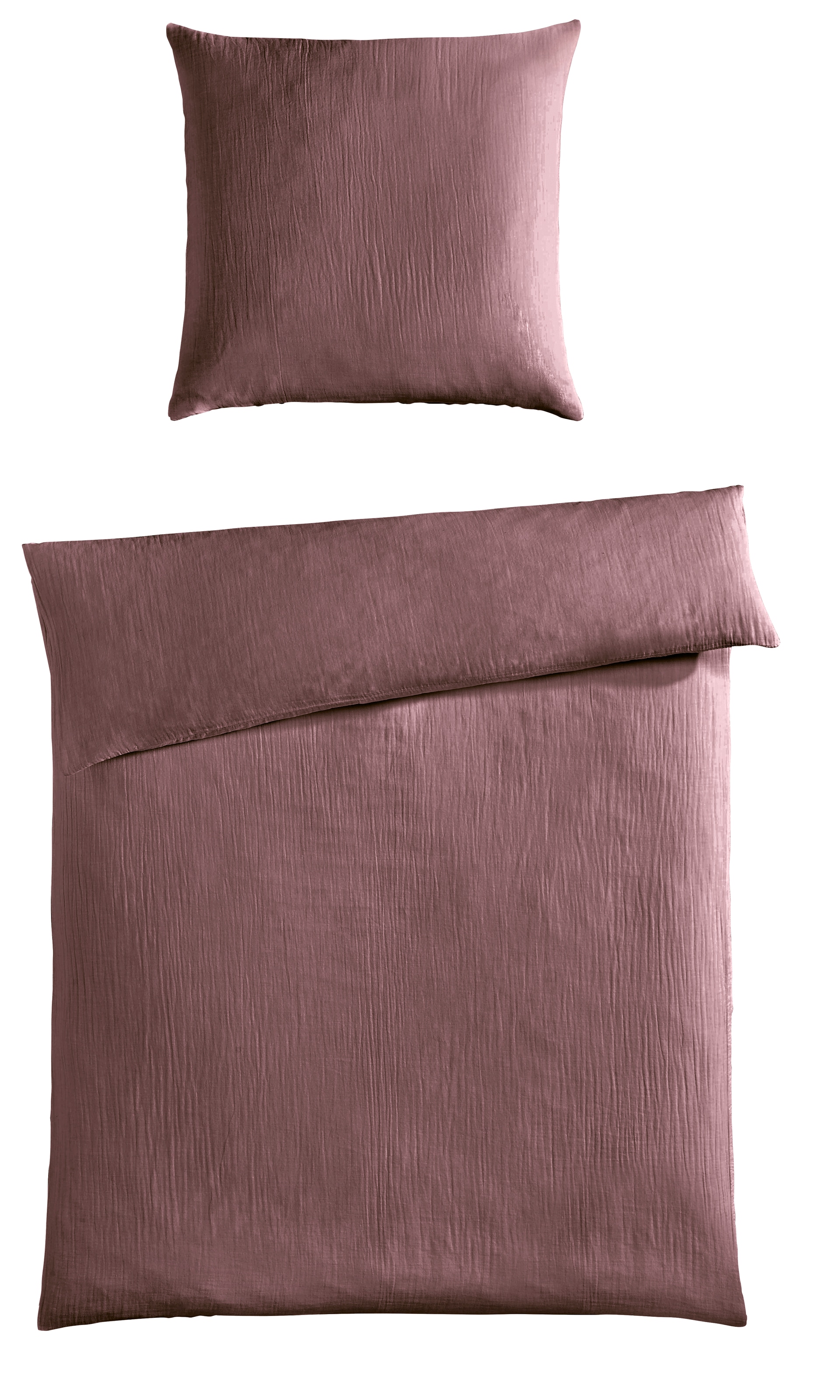 casaNOVA Musselin-Bettwäsche 135 x 200 cm mauve
