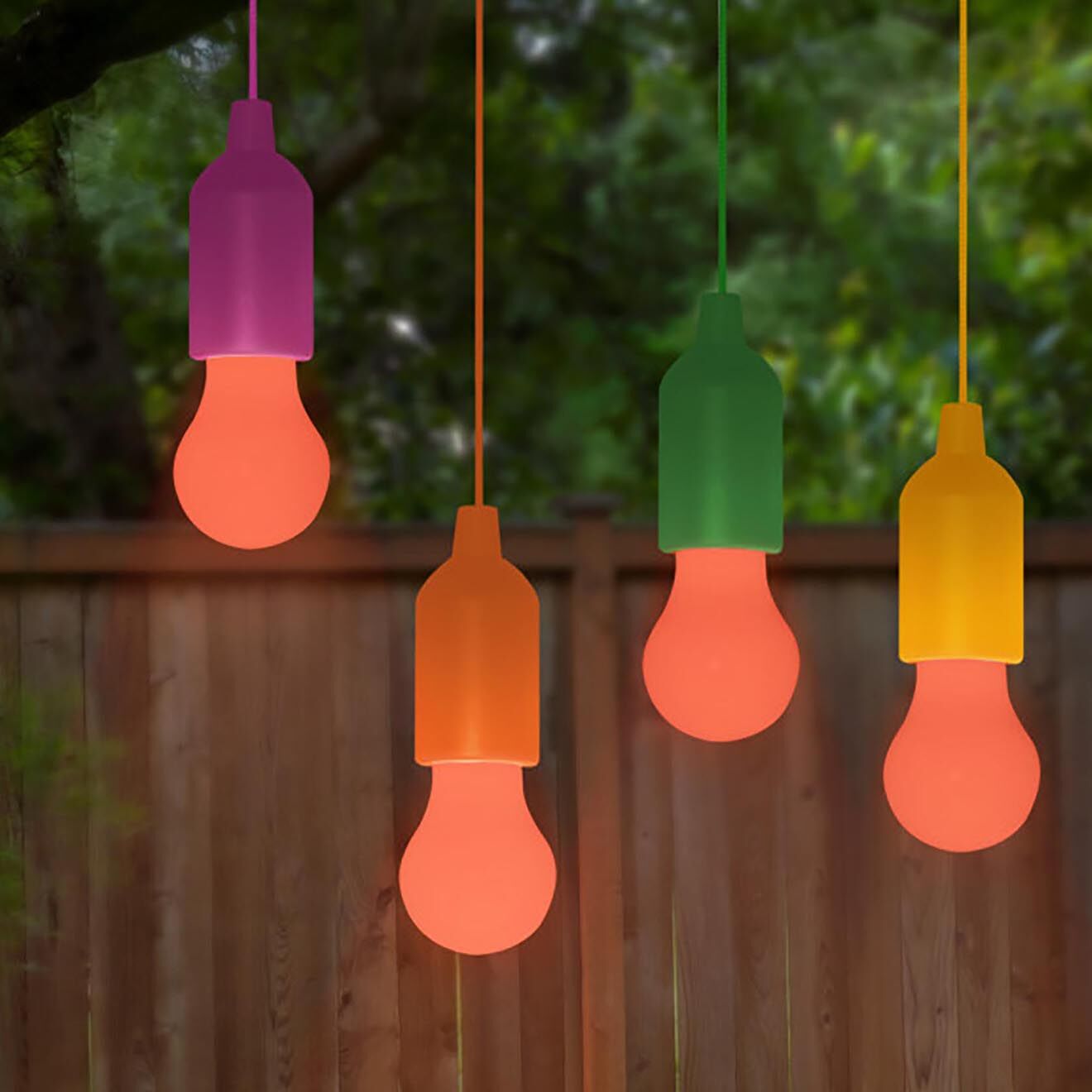 Pratik Garden 4 Lampes avec cable décoratif avec télécommande multicolores - 1.1 m