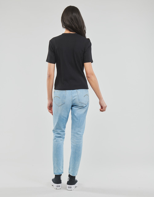 Calvin Klein Jeans - RIB SHORT SLEEVE TEE - Noir