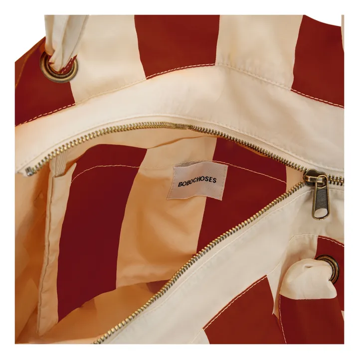 Bobo Choses Cabas Rayures - Collection Femme  | Rouge brique