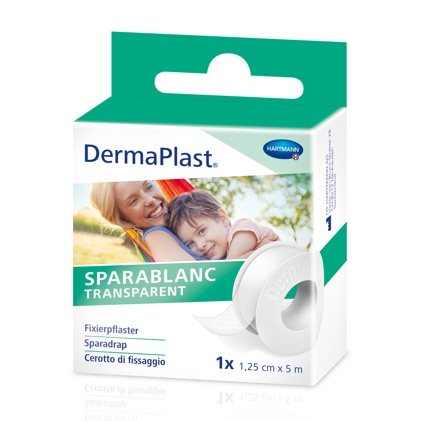 DERMAPLAST Sparablanc Transparent 1.25cmx5m weiss 1 Stk