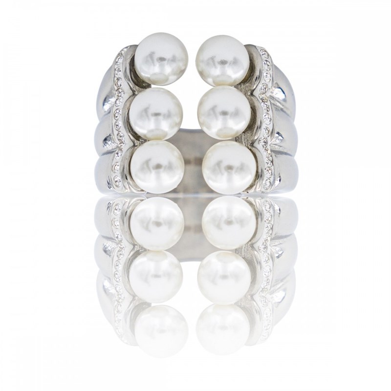 Bague Femme Acier Perle