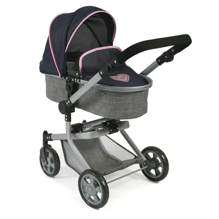 Bayer Chic 2000 Kombi-Puppenwagen Mika Melange grau-navy