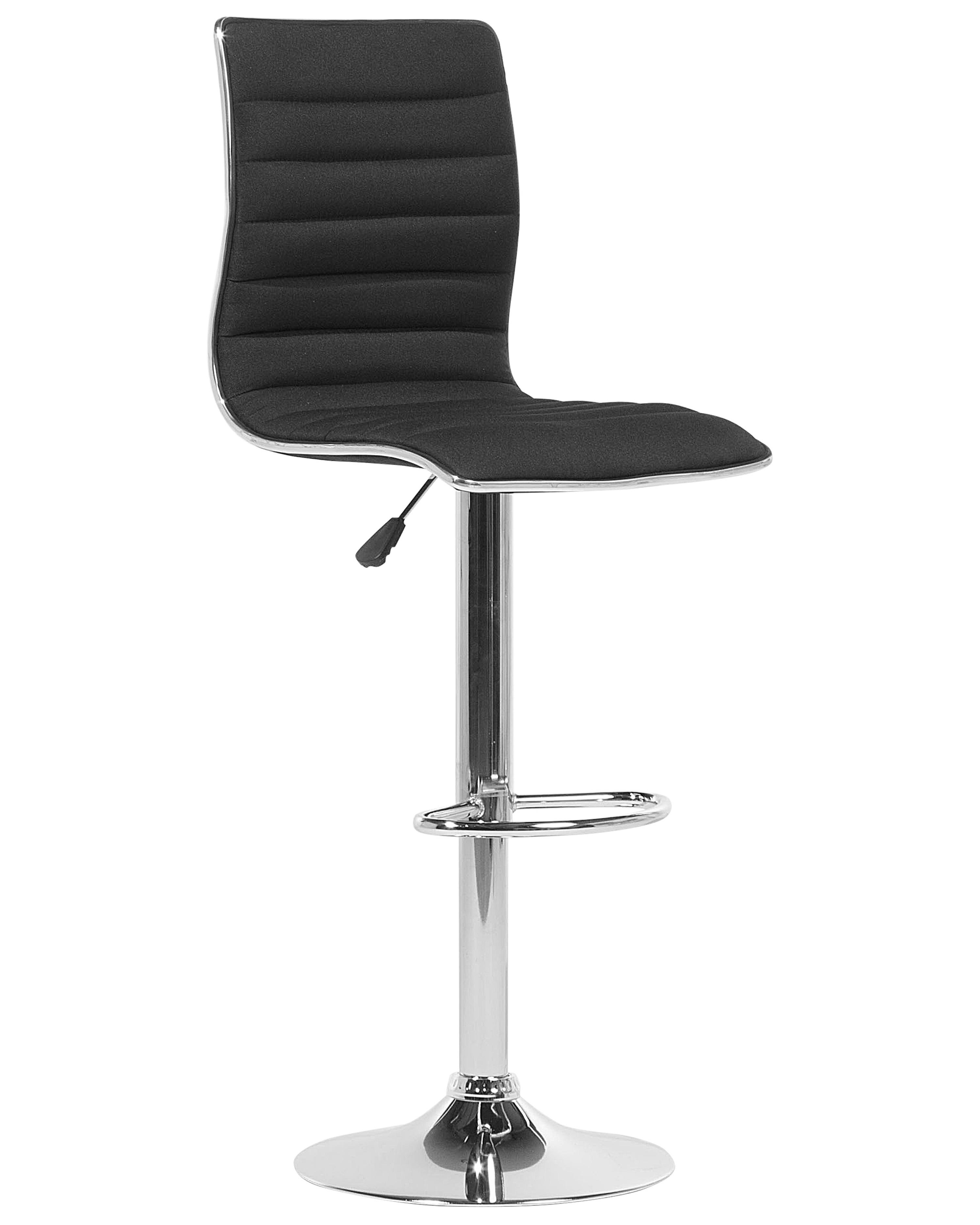 Set van 2 barstoelen LUCERNE draaibaar Zwart