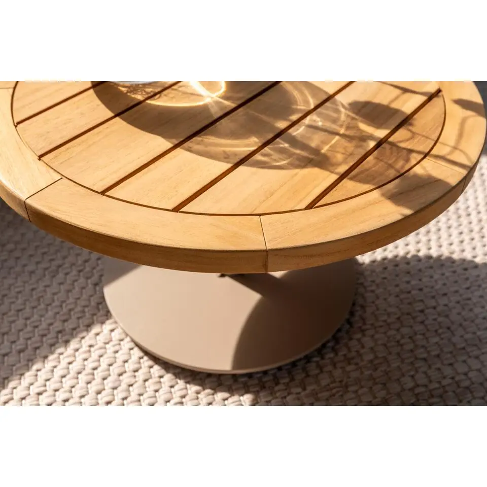 4 Seasons Volta teak salontafel - Ø60 cm. taupe