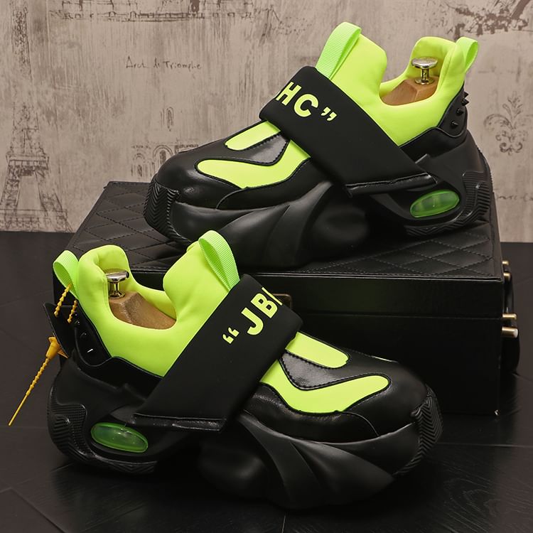 Mr Ozera - Robuuste platform sneakers met tweekleurige kleefband