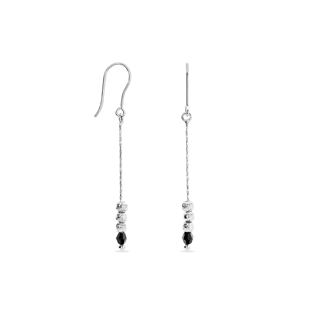 Boucles D'oreilles Pendantes Cyprielle Argent Blanc Pierre De Synthese