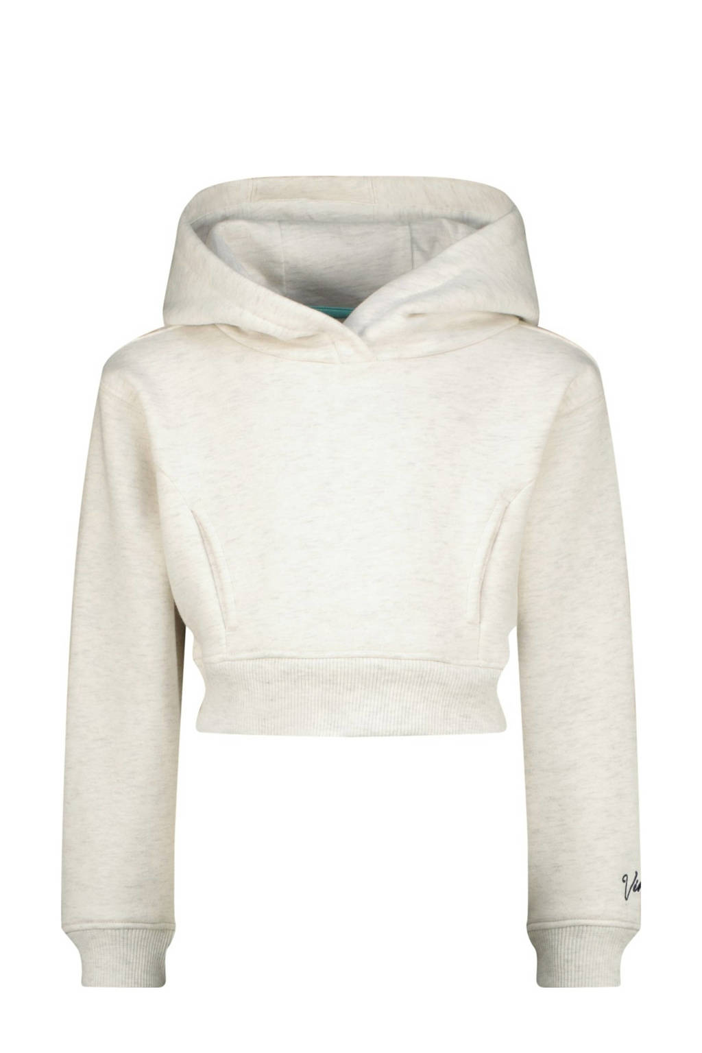Vingino hoodie Nimmie met backprint lichtgrijs melange