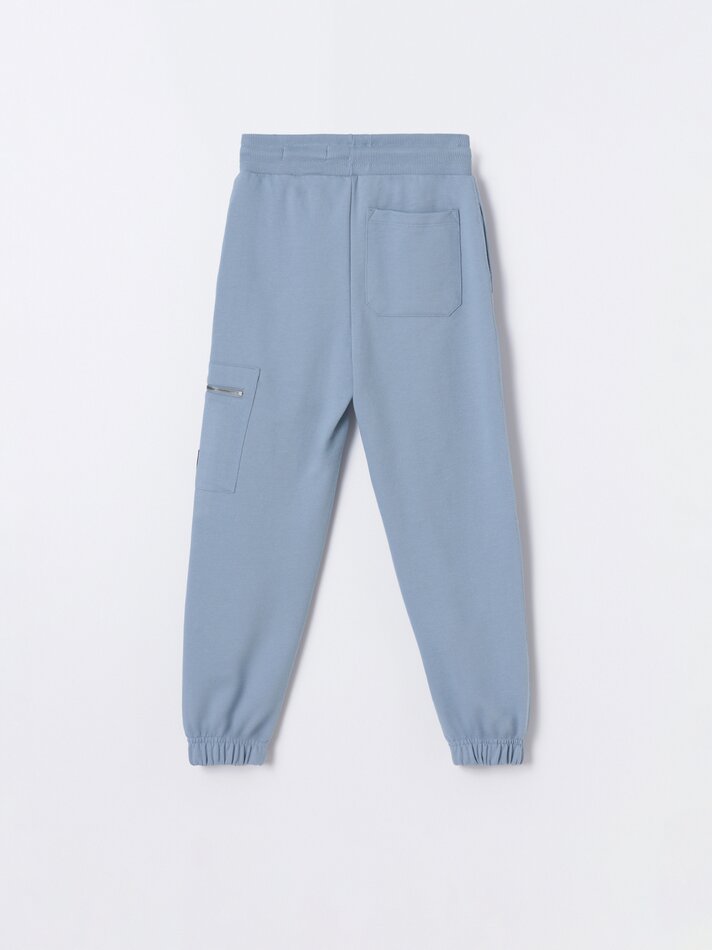 Calça jogger cargo - Lavagem azul marinho